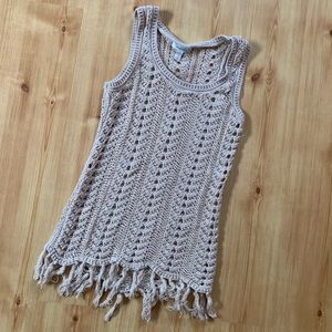 Pullover weaved tank